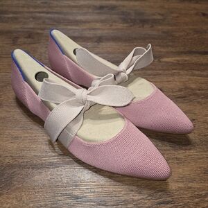 Rothys Rosebud Pink The Point Mary Jane Shoes 8.5